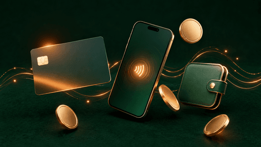 Illustration of payment methods at a Singapore online casino: bank card, mobile payment, e-wallet and cryptocurrencies